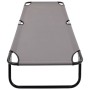 Tumbona plegable acero gris de vidaXL, Tumbonas - Ref: Foro24-47757, Precio: 78,36 €, Descuento: %