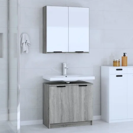 Set de muebles de baño 2 pzas madera de ingeniería gris sonoma de , Muebles de baño - Ref: Foro24-3115866, Precio: 113,67 €, ...