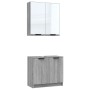 Set de muebles de baño 2 pzas madera de ingeniería gris sonoma de , Muebles de baño - Ref: Foro24-3115866, Precio: 115,40 €, ...