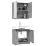 Set de muebles de baño 2 pzas madera de ingeniería gris sonoma de , Muebles de baño - Ref: Foro24-3115866, Precio: 113,67 €, ...