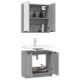 Set de muebles de baño 2 pzas madera de ingeniería gris sonoma de , Muebles de baño - Ref: Foro24-3115866, Precio: 115,40 €, ...