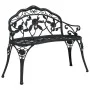 Banco de jardín de aluminio fundido negro 100 cm de , Bancos de jardín - Ref: Foro24-317740, Precio: 164,57 €, Descuento: %