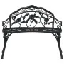 Banco de jardín de aluminio fundido negro 100 cm de , Bancos de jardín - Ref: Foro24-317740, Precio: 164,57 €, Descuento: %