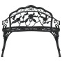 Banco de jardín de aluminio fundido negro 100 cm de , Bancos de jardín - Ref: Foro24-317740, Precio: 201,22 €, Descuento: %