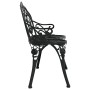 Banco de jardín de aluminio fundido negro 100 cm de , Bancos de jardín - Ref: Foro24-317740, Precio: 201,22 €, Descuento: %
