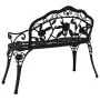 Banco de jardín de aluminio fundido negro 100 cm de , Bancos de jardín - Ref: Foro24-317740, Precio: 164,57 €, Descuento: %