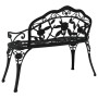 Banco de jardín de aluminio fundido negro 100 cm de , Bancos de jardín - Ref: Foro24-317740, Precio: 201,22 €, Descuento: %
