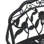 Banco de jardín de aluminio fundido negro 100 cm de , Bancos de jardín - Ref: Foro24-317740, Precio: 164,57 €, Descuento: %
