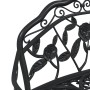 Banco de jardín de aluminio fundido negro 100 cm de , Bancos de jardín - Ref: Foro24-317740, Precio: 201,22 €, Descuento: %