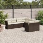 Set sofás de jardín 8 piezas y cojines ratán sintético marrón de , Conjuntos de jardín - Ref: Foro24-3250432, Precio: 562,73 ...