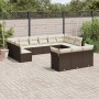 Set de sofás de jardín con cojines 13 piezas ratán PE marrón de , Conjuntos de jardín - Ref: Foro24-3250292, Precio: 889,24 €...
