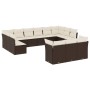 Set de sofás de jardín con cojines 13 piezas ratán PE marrón de , Conjuntos de jardín - Ref: Foro24-3250292, Precio: 889,24 €...