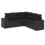 Set de muebles de jardín 5 pzas y cojines ratán sintético negro de , Conjuntos de jardín - Ref: Foro24-3254882, Precio: 368,6...