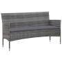 Set de muebles de jardín 4 pzas y cojines ratán sintético gris de vidaXL, Conjuntos de jardín - Ref: Foro24-45890, Precio: 24...
