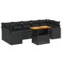 Set de sofás de jardín 8 piezas y cojines ratán sintético negro de , Conjuntos de jardín - Ref: Foro24-3271223, Precio: 565,9...