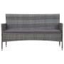 Set de muebles de jardín 4 pzas y cojines ratán sintético gris de vidaXL, Conjuntos de jardín - Ref: Foro24-45890, Precio: 24...