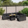 Set de sofás de jardín 10 pzas cojines ratán sintético negro de , Conjuntos de jardín - Ref: Foro24-3272350, Precio: 669,23 €...