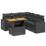 Set de sofás de jardín 6 piezas y cojines ratán sintético negro de , Conjuntos de jardín - Ref: Foro24-3271307, Precio: 427,8...