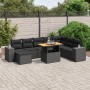 Set de sofás de jardín 8 piezas y cojines ratán sintético negro de , Conjuntos de jardín - Ref: Foro24-3275960, Precio: 638,4...