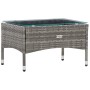 Set de muebles de jardín 4 pzas y cojines ratán sintético gris de vidaXL, Conjuntos de jardín - Ref: Foro24-45890, Precio: 24...