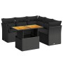 Set de muebles de jardín 5 pzas y cojines ratán sintético negro de , Conjuntos de jardín - Ref: Foro24-3270824, Precio: 420,1...