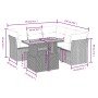 Set de muebles de jardín 5 pzas y cojines ratán sintético negro de , Conjuntos de jardín - Ref: Foro24-3270824, Precio: 420,1...