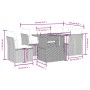 Set de muebles de jardín 5 pzas y cojines ratán sintético negro de , Conjuntos de jardín - Ref: Foro24-3270832, Precio: 391,9...