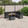 Set de comedor de jardín 7 pzas y cojines ratán sintético negro de , Conjuntos de jardín - Ref: Foro24-3270845, Precio: 477,7...