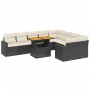 Set de sofás de jardín 10 pzas cojines ratán sintético negro de , Conjuntos de jardín - Ref: Foro24-3271469, Precio: 592,60 €...