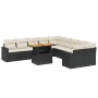 Set de sofás de jardín 11 pzas y cojines ratán sintético negro de , Conjuntos de jardín - Ref: Foro24-3271504, Precio: 644,25...