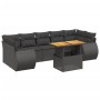Set de sofás de jardín 8 piezas y cojines ratán sintético negro de , Conjuntos de jardín - Ref: Foro24-3272105, Precio: 578,3...