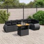 Set de comedor de jardín 7 pzas y cojines ratán sintético negro de , Conjuntos de jardín - Ref: Foro24-3272203, Precio: 492,9...