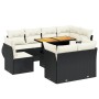 Set de sofás de jardín 8 piezas y cojines ratán sintético negro de , Conjuntos de jardín - Ref: Foro24-3272288, Precio: 648,1...