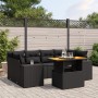 Set de comedor de jardín 7 pzas y cojines ratán sintético negro de , Conjuntos de jardín - Ref: Foro24-3272532, Precio: 525,6...