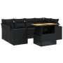 Set de comedor de jardín 7 pzas y cojines ratán sintético negro de , Conjuntos de jardín - Ref: Foro24-3272532, Precio: 525,6...