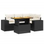 Set de muebles de jardín 5 pzas y cojines ratán sintético negro de , Conjuntos de jardín - Ref: Foro24-3272617, Precio: 360,9...