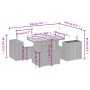 Set de muebles de jardín 5 pzas y cojines ratán sintético negro de , Conjuntos de jardín - Ref: Foro24-3272617, Precio: 360,9...