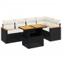 Set de sofás de jardín 6 piezas y cojines ratán sintético negro de , Conjuntos de jardín - Ref: Foro24-3273065, Precio: 390,9...