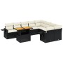 Set de sofás de jardín 10 pzas cojines ratán sintético negro de , Conjuntos de jardín - Ref: Foro24-3271910, Precio: 597,26 €...
