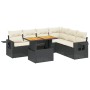 Set de comedor de jardín 7 pzas y cojines ratán sintético negro de , Conjuntos de jardín - Ref: Foro24-3271770, Precio: 442,2...
