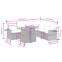 Set de comedor de jardín 7 pzas y cojines ratán sintético negro de , Conjuntos de jardín - Ref: Foro24-3271770, Precio: 442,2...
