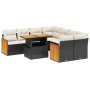 Set de sofás de jardín 8 piezas y cojines ratán sintético negro de , Conjuntos de jardín - Ref: Foro24-3273884, Precio: 541,7...