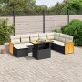 Set de sofás de jardín 8 piezas y cojines ratán sintético negro de , Conjuntos de jardín - Ref: Foro24-3274094, Precio: 517,8...