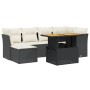 Set de comedor de jardín 7 pzas y cojines ratán sintético negro de , Conjuntos de jardín - Ref: Foro24-3275478, Precio: 441,7...