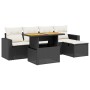 Set de sofás de jardín 6 piezas y cojines ratán sintético negro de , Conjuntos de jardín - Ref: Foro24-3275583, Precio: 377,6...