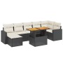 Set de sofás de jardín 8 piezas y cojines ratán sintético negro de , Conjuntos de jardín - Ref: Foro24-3275597, Precio: 481,0...