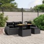 Set de sofás de jardín 6 piezas y cojines ratán sintético negro de , Conjuntos de jardín - Ref: Foro24-3275806, Precio: 413,5...