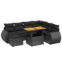 Set de sofás de jardín 8 piezas y cojines ratán sintético negro de , Conjuntos de jardín - Ref: Foro24-3275827, Precio: 548,8...