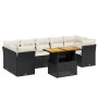Set de sofás de jardín 8 piezas y cojines ratán sintético negro de , Conjuntos de jardín - Ref: Foro24-3270699, Precio: 498,5...