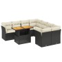 Set de sofás de jardín 8 piezas y cojines ratán sintético negro de , Conjuntos de jardín - Ref: Foro24-3270720, Precio: 538,2...